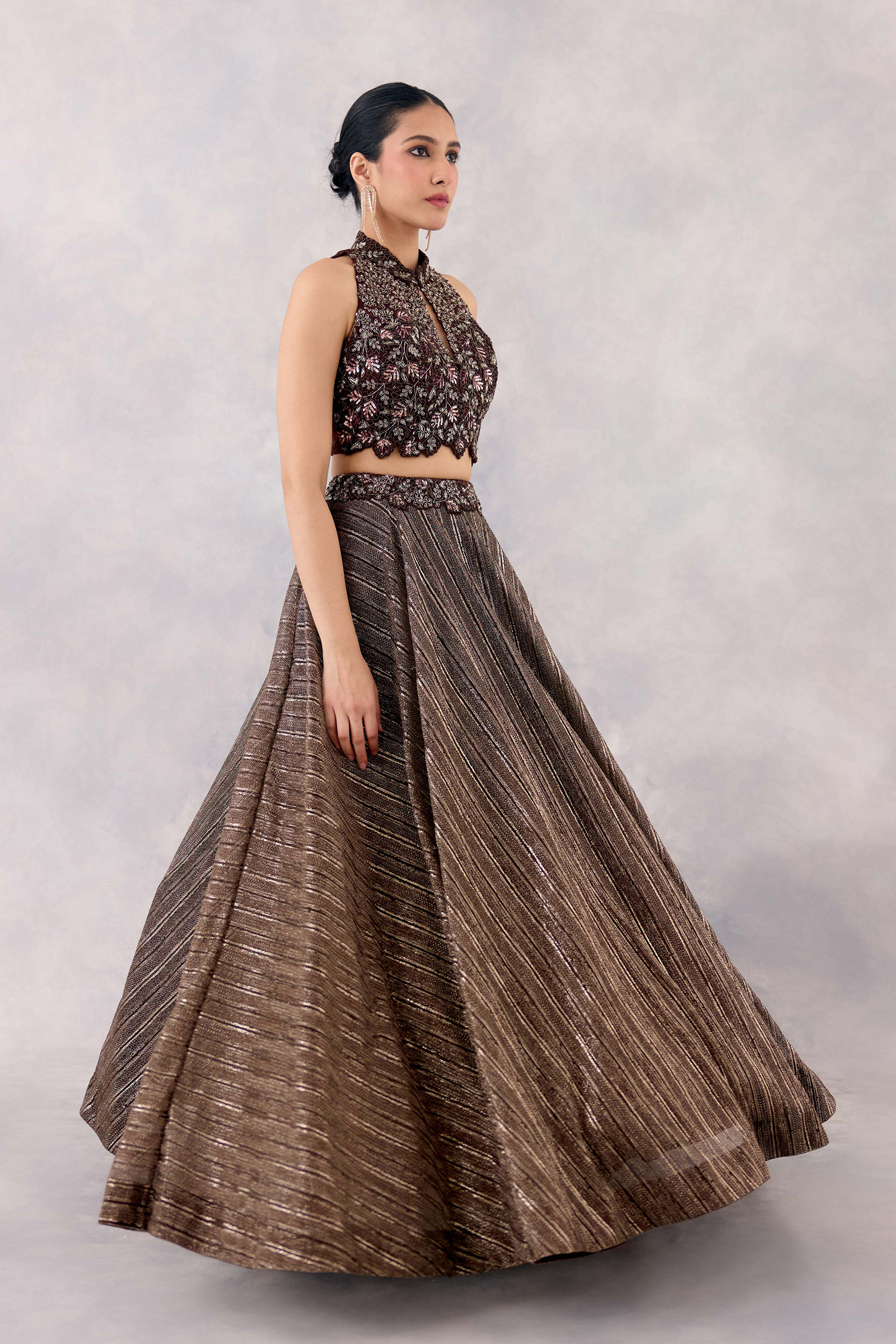Bronze Organza Lehenga set