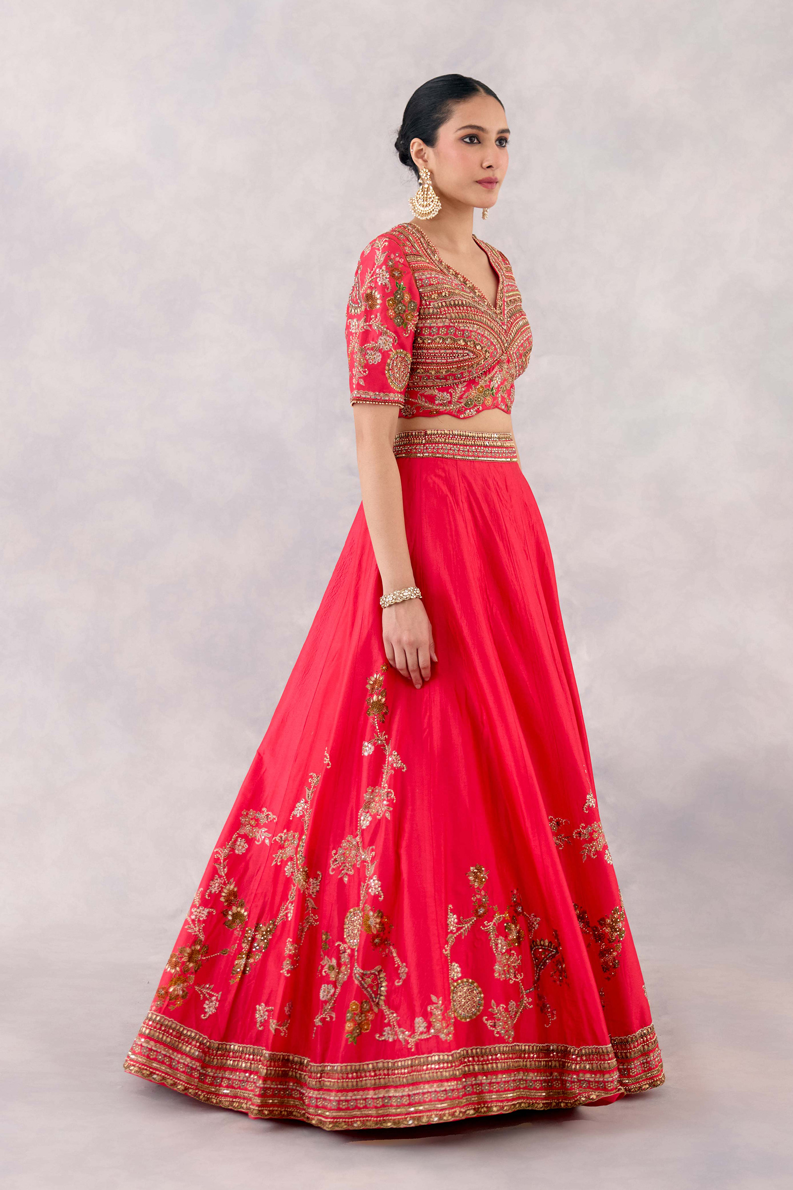 Rani Pink Silk Lehenga Set