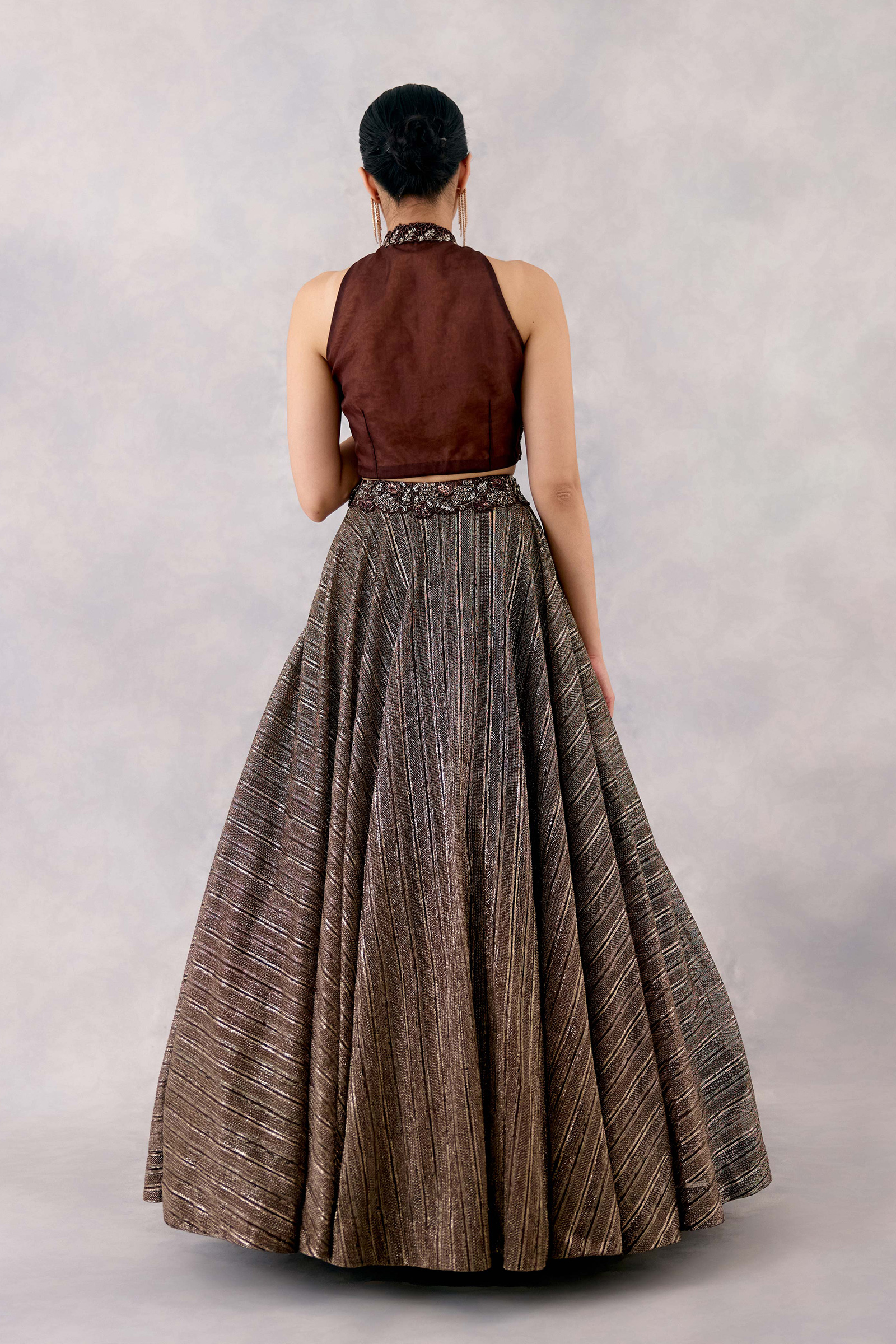 Bronze Organza Lehenga set