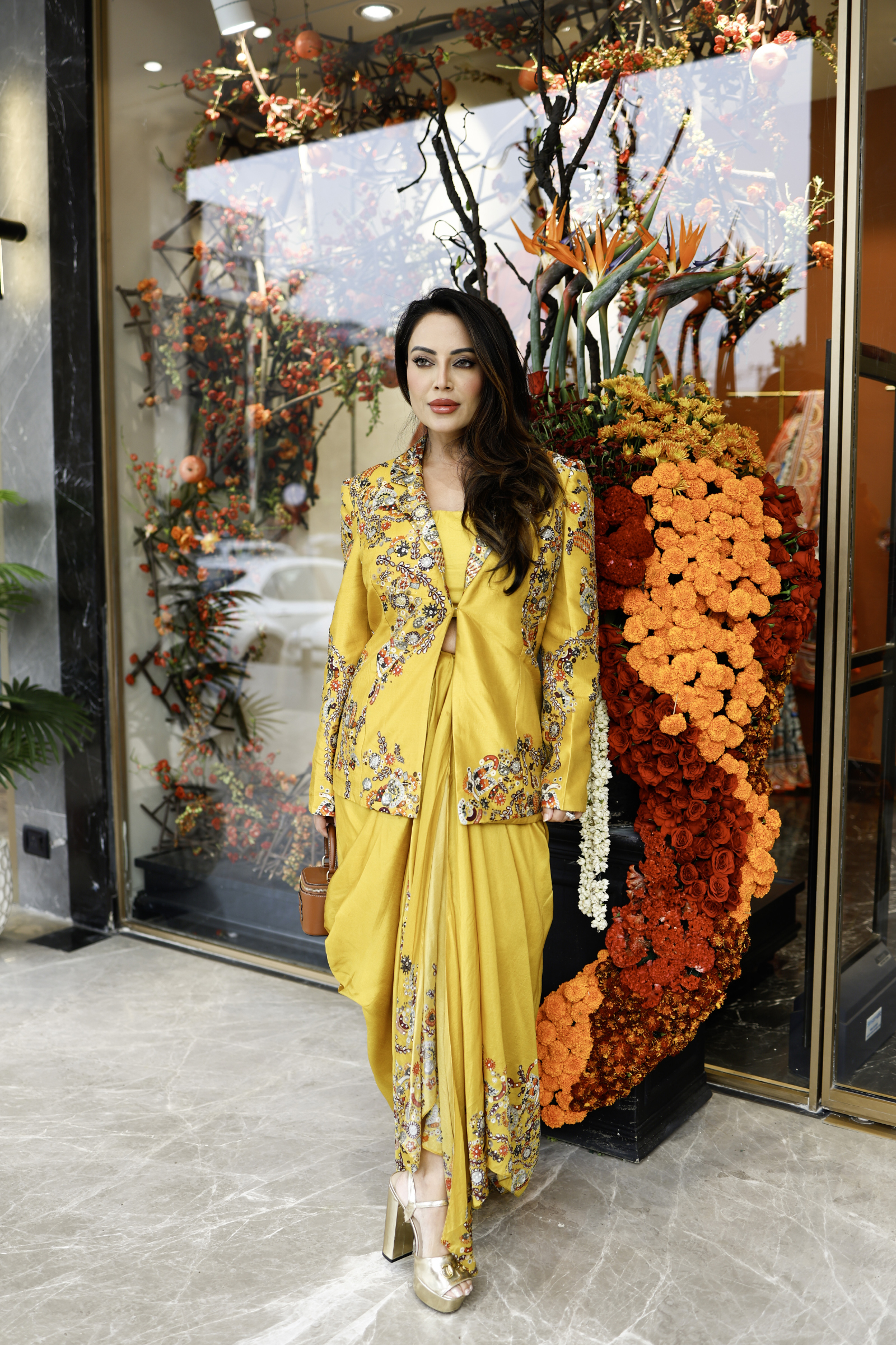 Mustard Silk Co-Ord Set