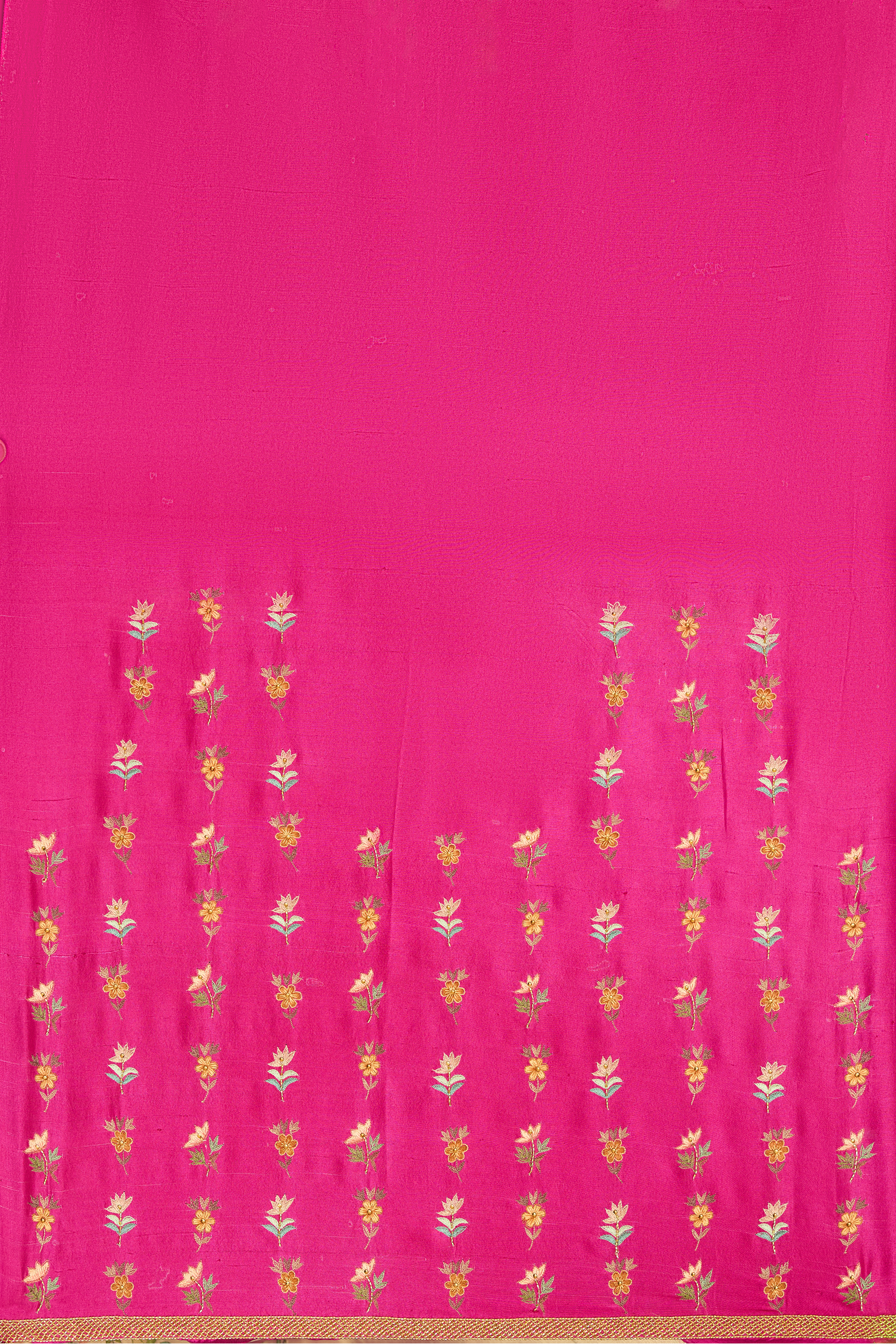Raspberry Pink Organza Jamdani Saree