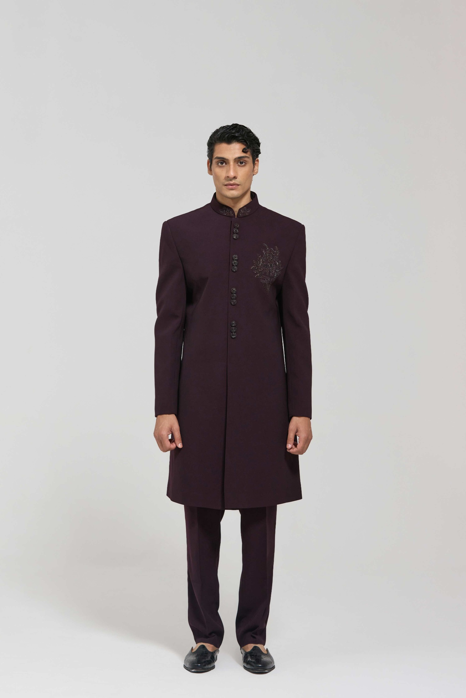 Wine Signature Sherwani Set