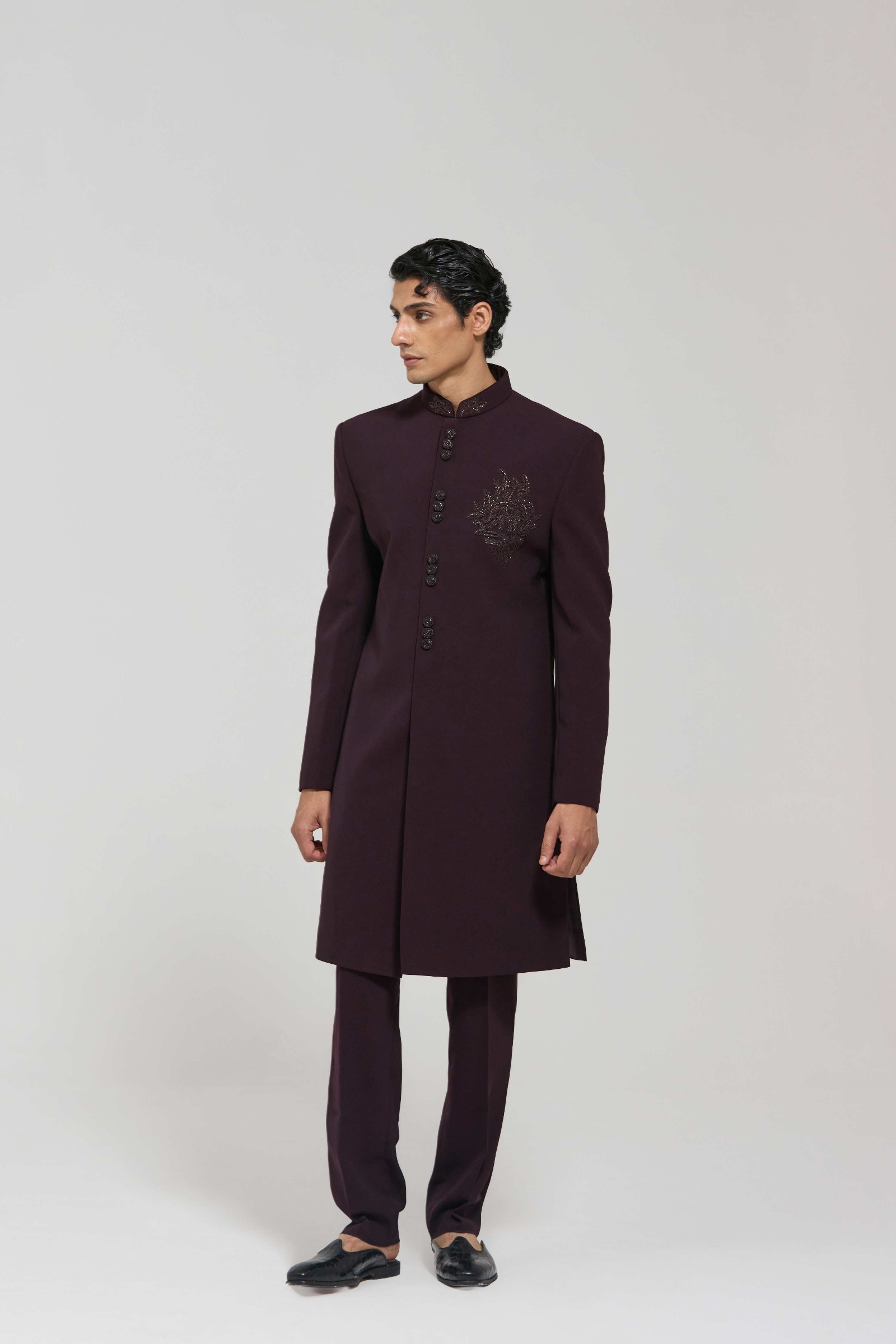 Wine Signature Sherwani Set