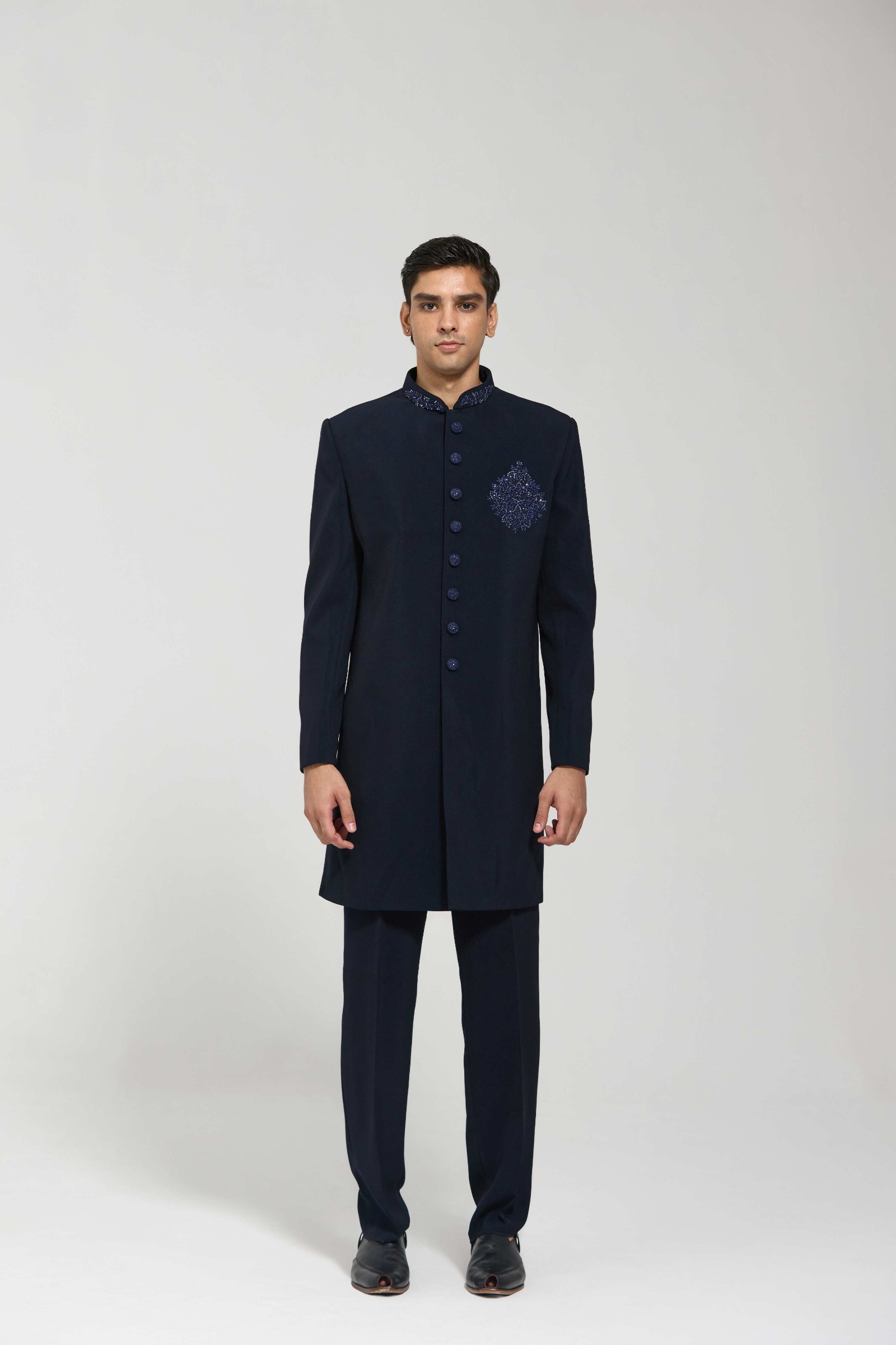 Navy Blue Signature Sherwani Set