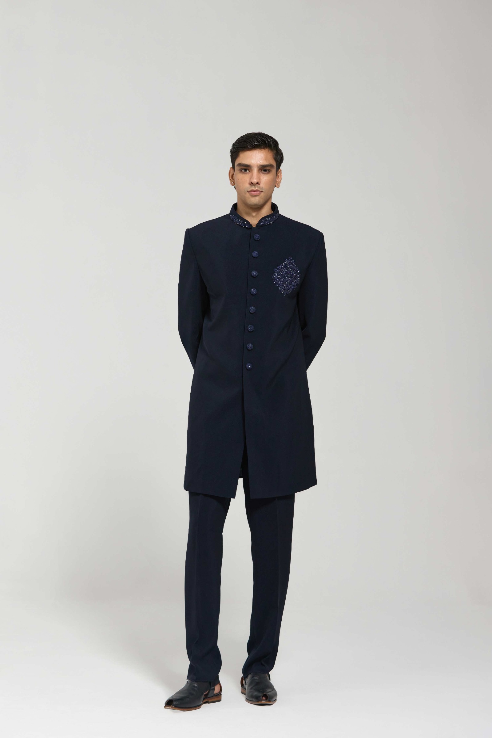 Navy Blue Signature Sherwani Set