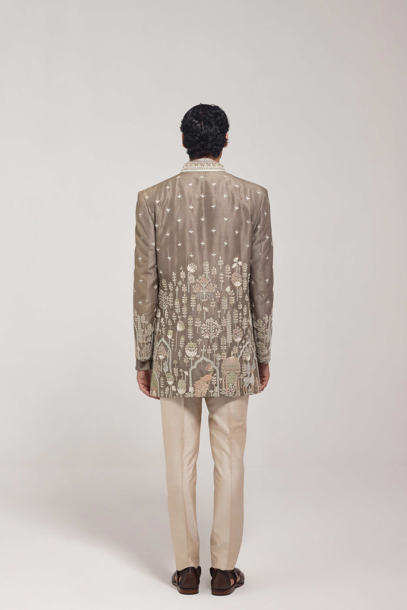 Olive Front-Open Jacket Set