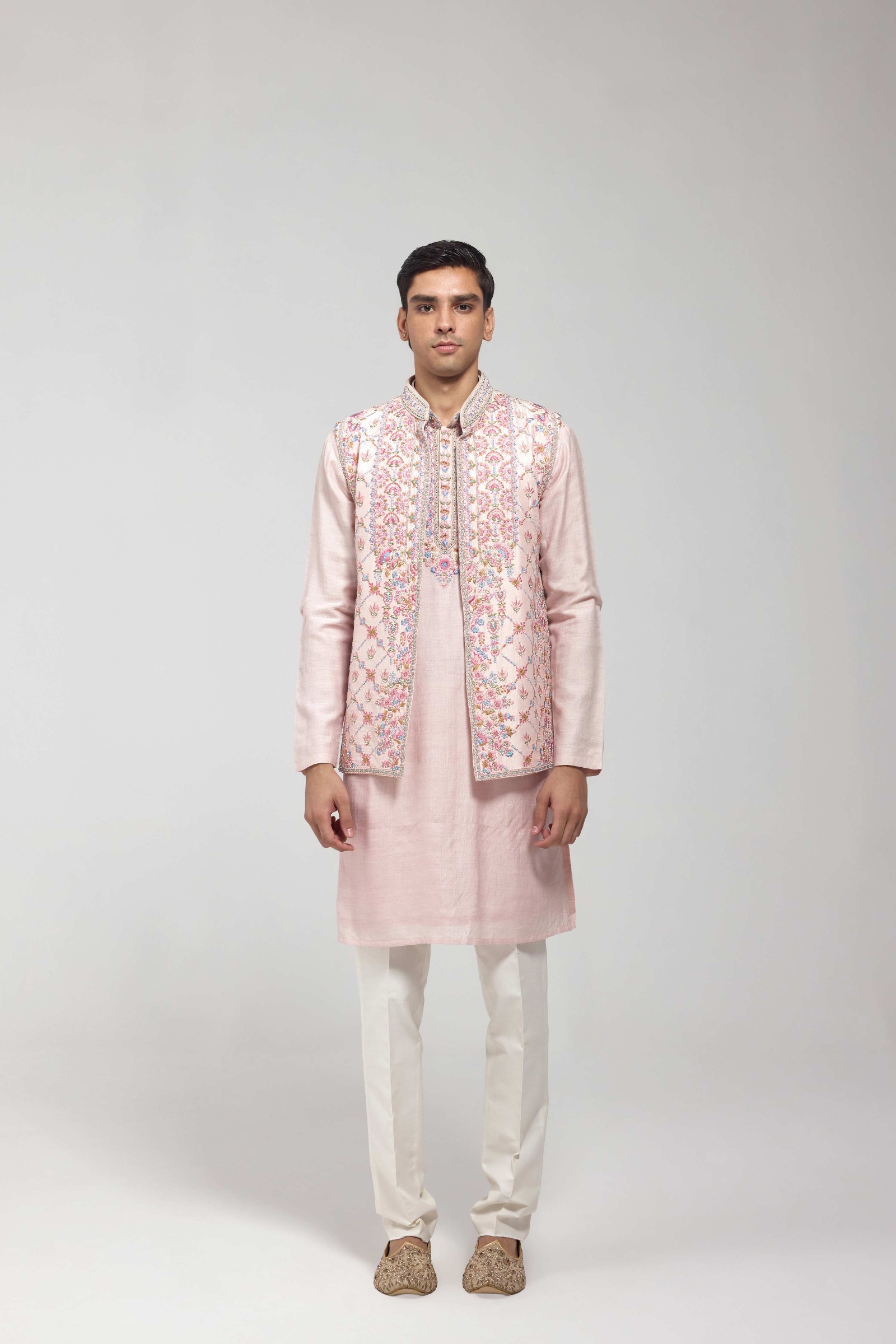 Blush Pink Half Jacket Set