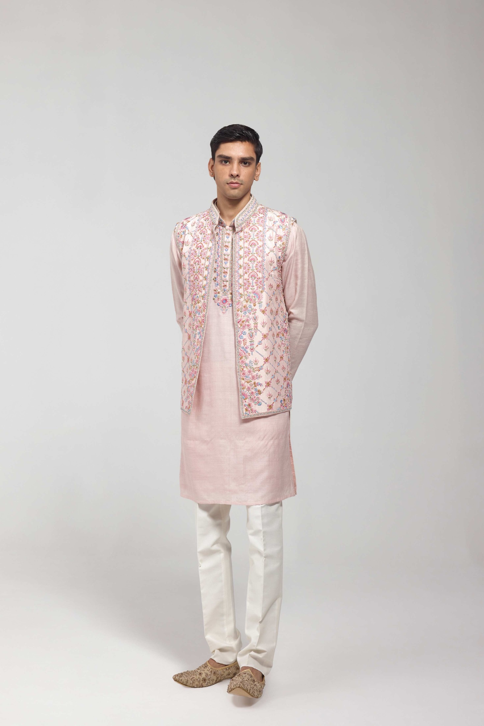 Blush Pink Half Jacket Set