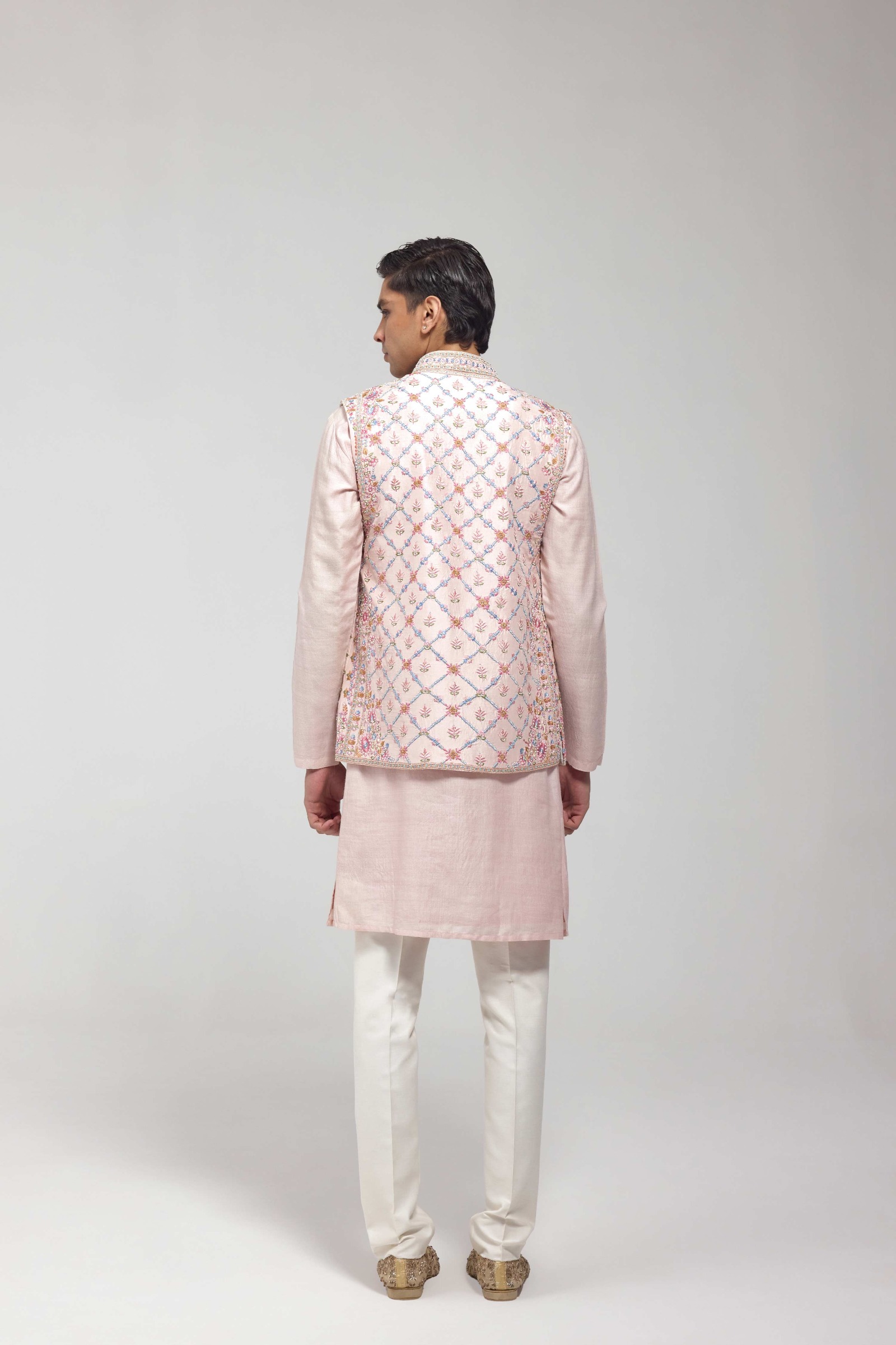 Blush Pink Half Jacket Set