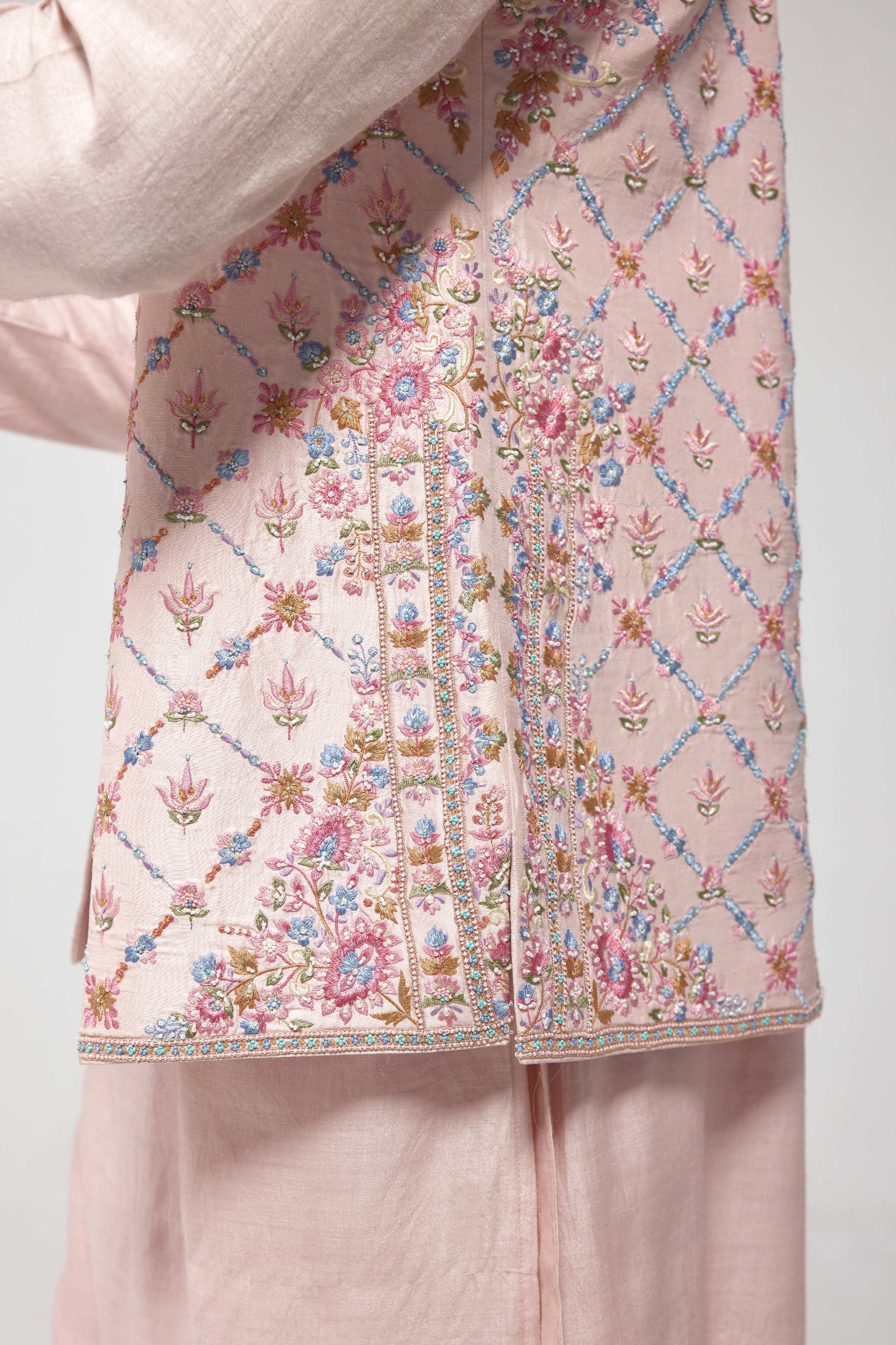 Blush Pink Half Jacket Set