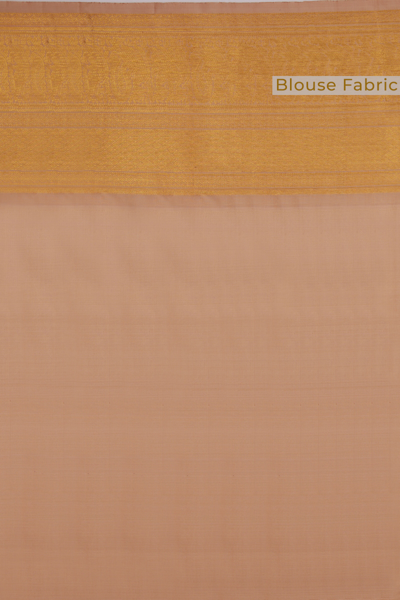 Beige Kanjivaram Silk Saree