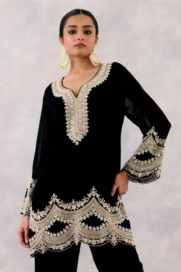 Black Georgette Suit Set