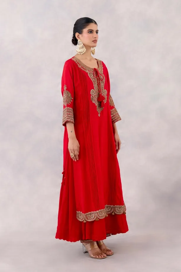 Red Georgette Anarkali set
