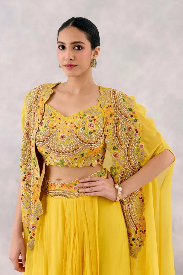 Yellow Organza Co-ord Set