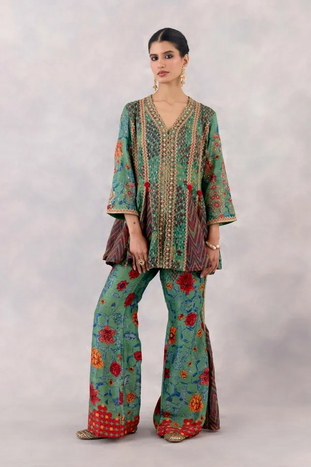 Forest Green Silk Co-ord set