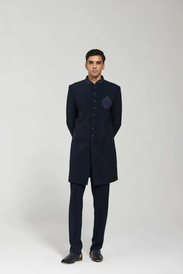 Navy Blue Signature Sherwani Set
