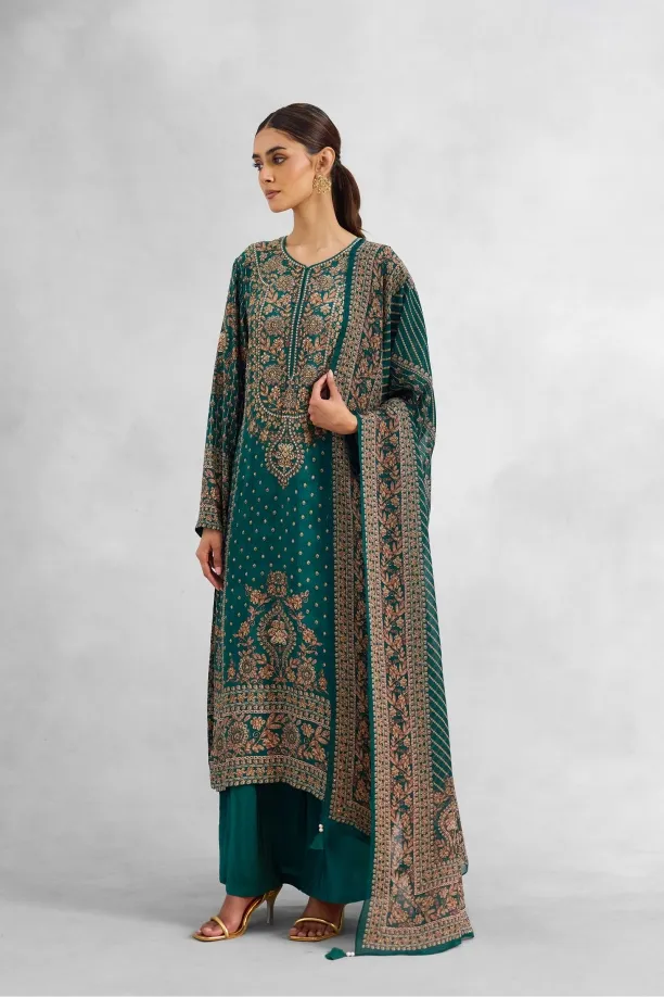Teal Green Suit Set 