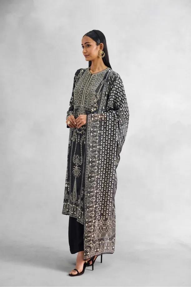 Charcoal Grey Suit Set