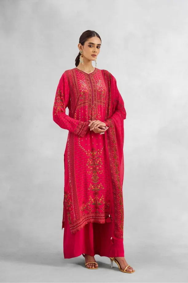 Claret Pink Suit Set