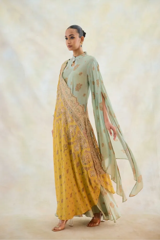 Aqua Amber Floor Length Kurti 