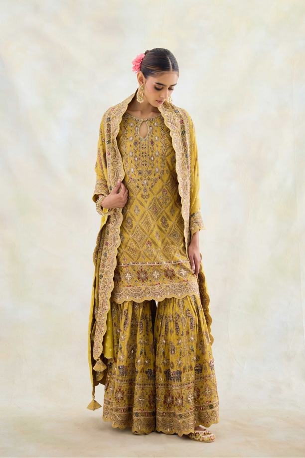 Rich Mustard Yellow Garara Set 