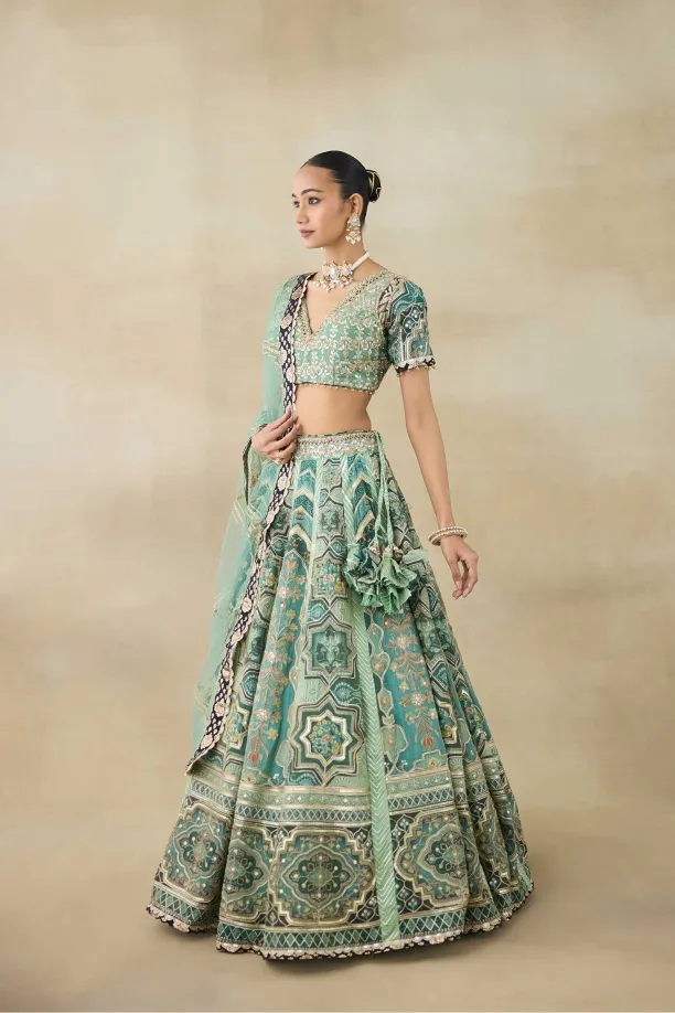 Seafoam Blue Lehenga Set 