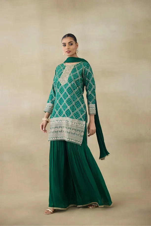 Bottle Green Garara Set