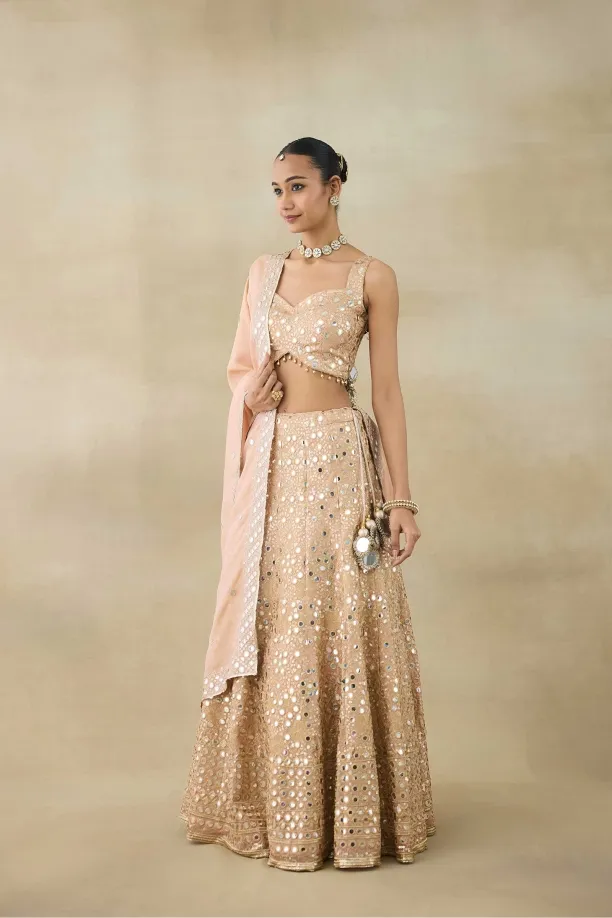 Peach Lehenga Set 