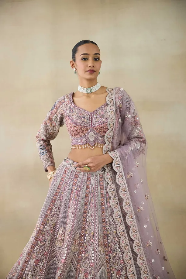 Muted Blush Lehenga Set 
