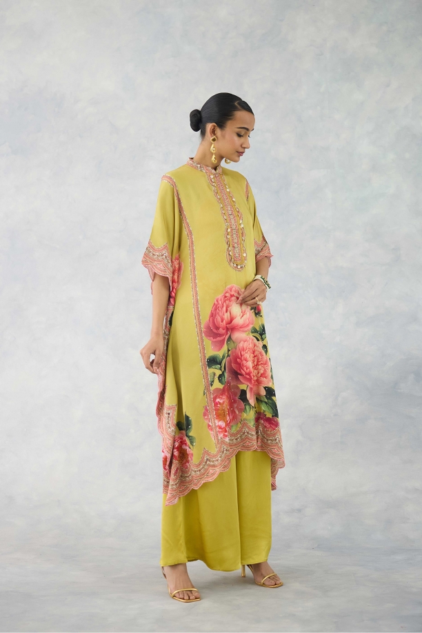 Mustard Yellow Kaftan Set