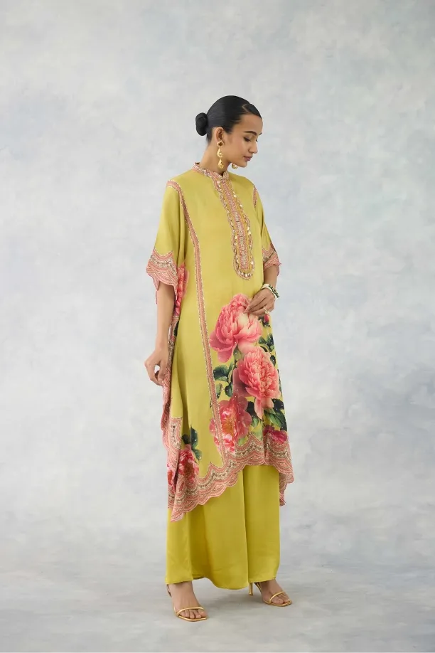 Mustard Yellow Kaftan Set