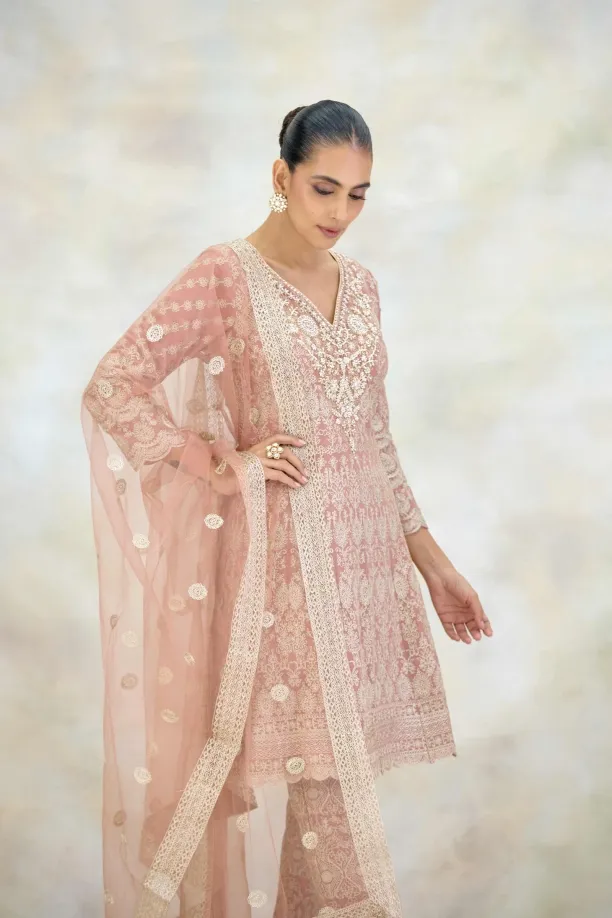 Dusty Rose Georgette Suit Set