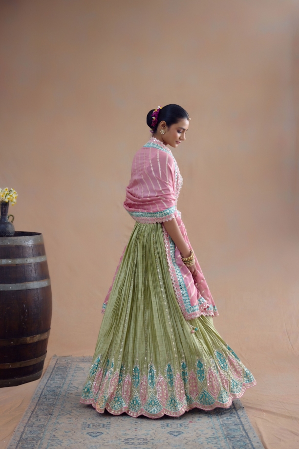 Pista Green Lehenga