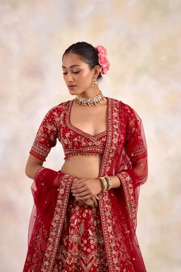 Burgundy Red Lehenga Set 