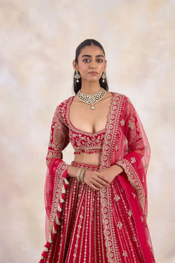 Crimson Red Lehenga Set 