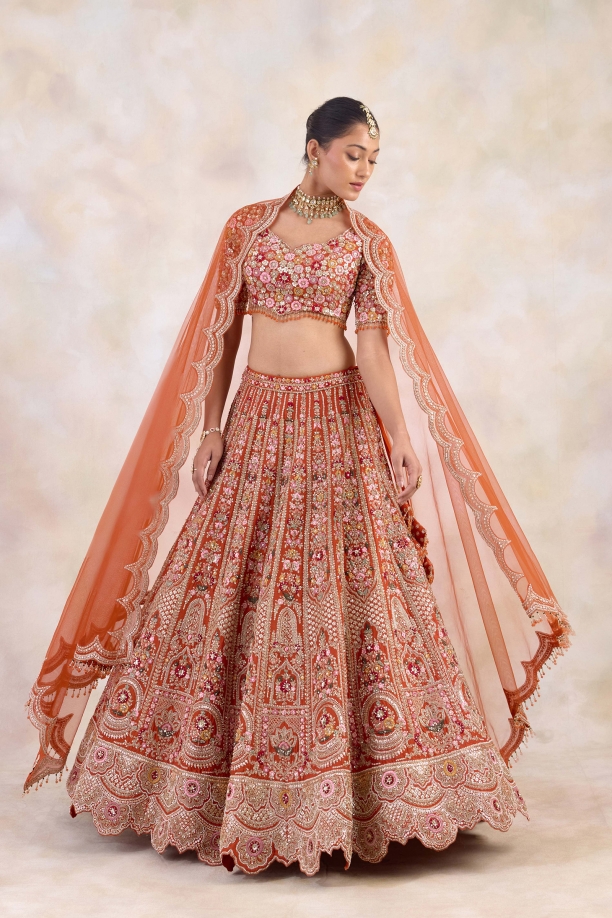 Terracotta Orange Lehenga Set 