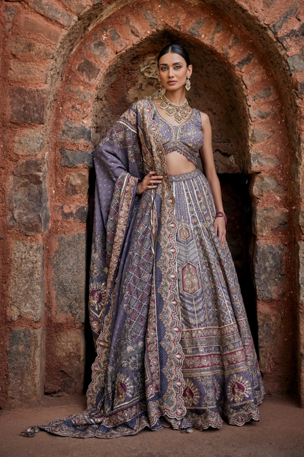 Thistle Purple Lehenga Set