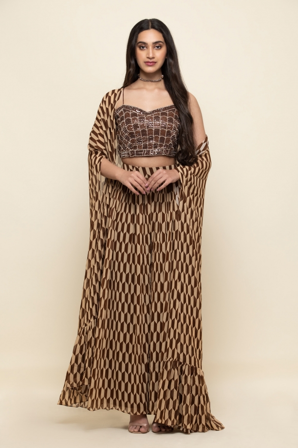 Party wear cape on sale top
