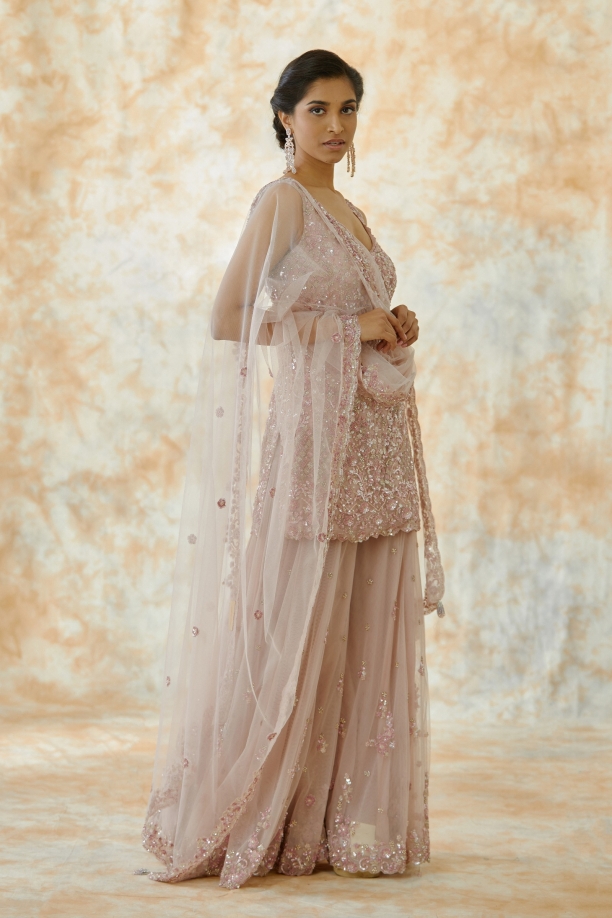 Rose Pink Sharara Suit