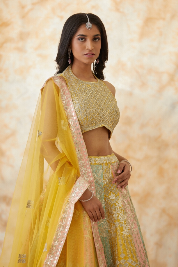 Sublime Yellow Silk Lehenga