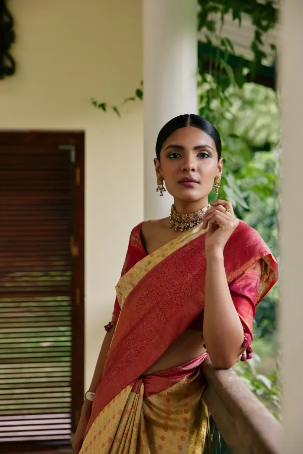 Daisy Kanjivaram Tissue Saree