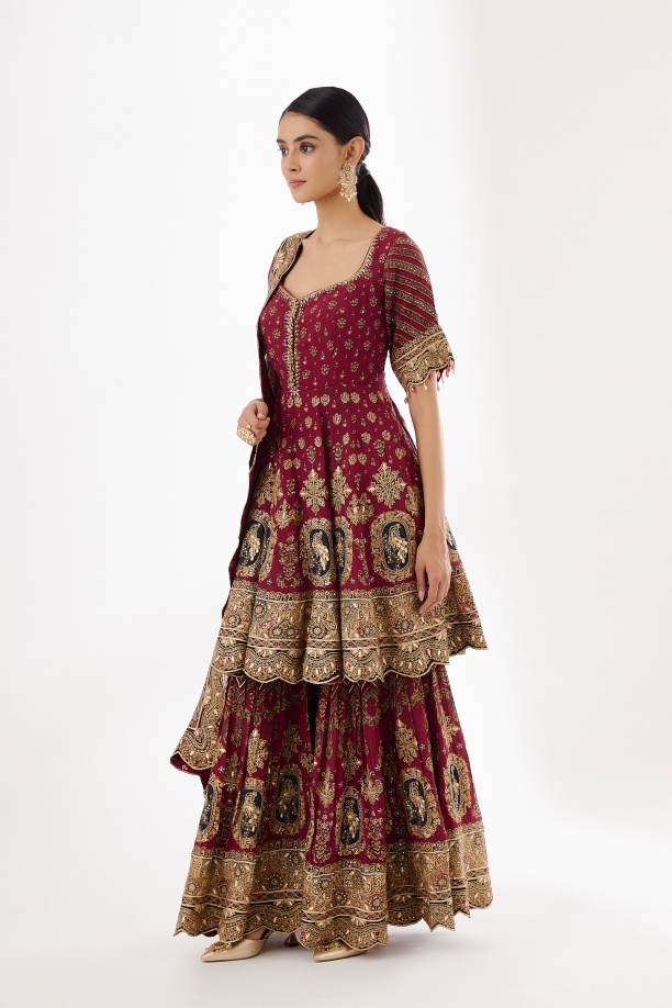 Earthy Red Garara Suit