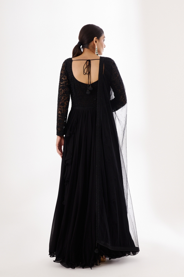 Dream Black Gorgeous Long Dress/ gown /party Wear For Women