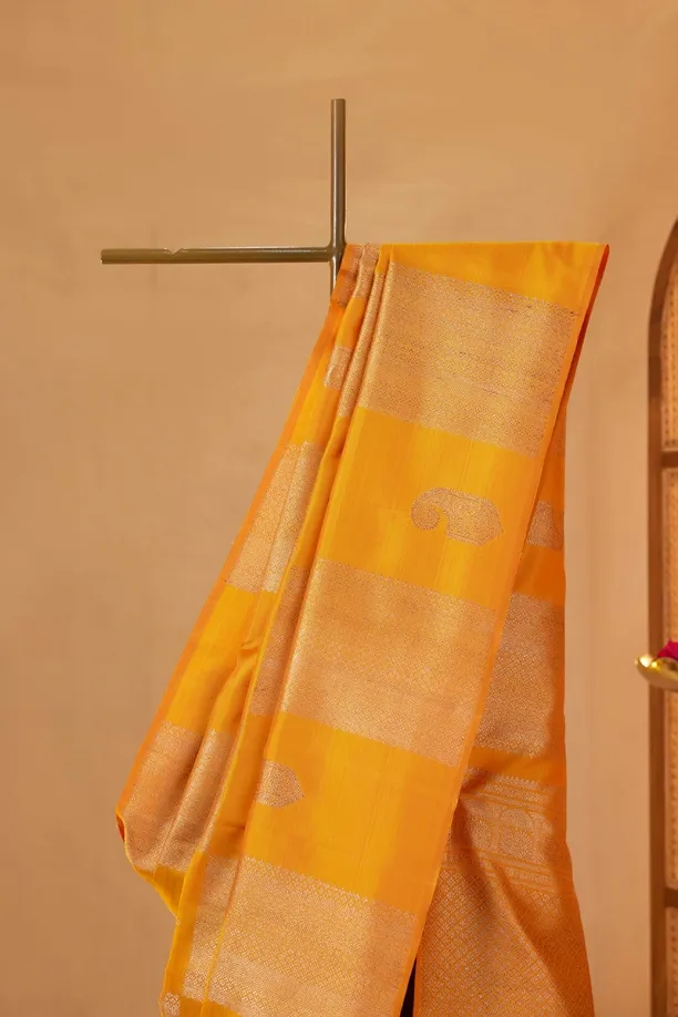 Mustard Kanjivaram Silk Saree
