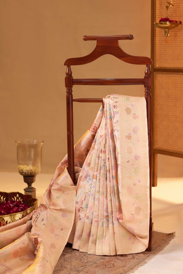 Ektara Silk Blush Pink Saree