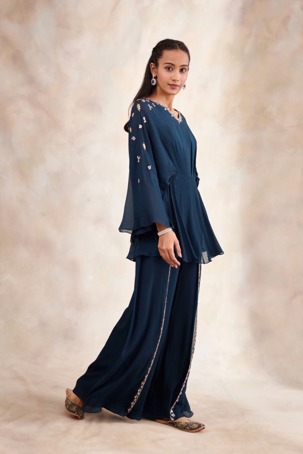 Dark Sea Crepe Jumpsuit