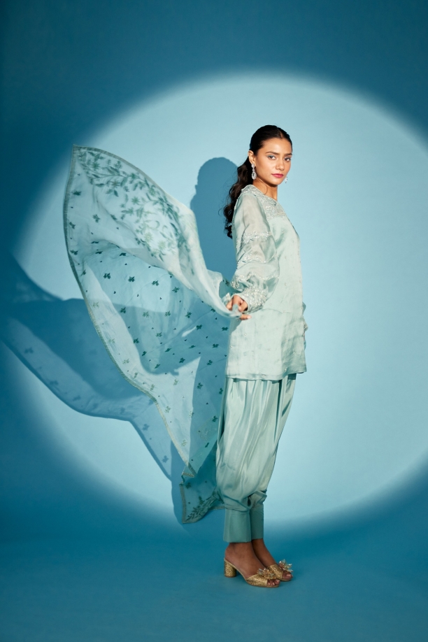 MEDHA BATRA - Cool Teal Suit Set
