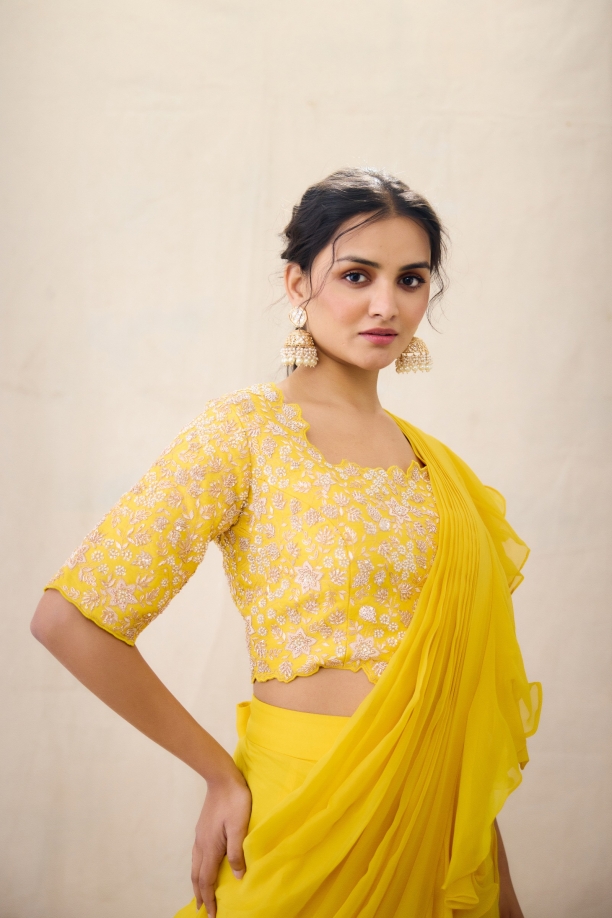Mango Yellow Lehenga Set