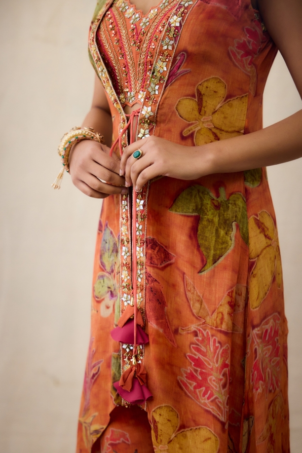 Rust Orange Sharara 