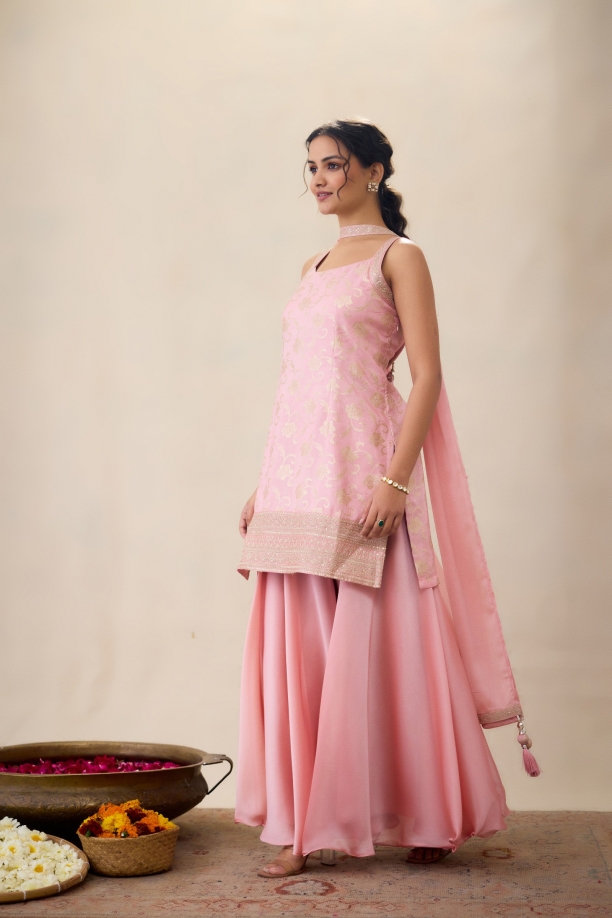 Baby Pink Sharara Set
